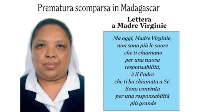 Lettera a madre Virginie, deceduta improvvisamente