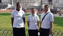 suor Chantal, suor Nina, suor Lova di Aosta, sono a Roma per studio