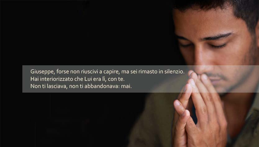 Giuseppe pensa e in silenzio accetta la nuova situazione